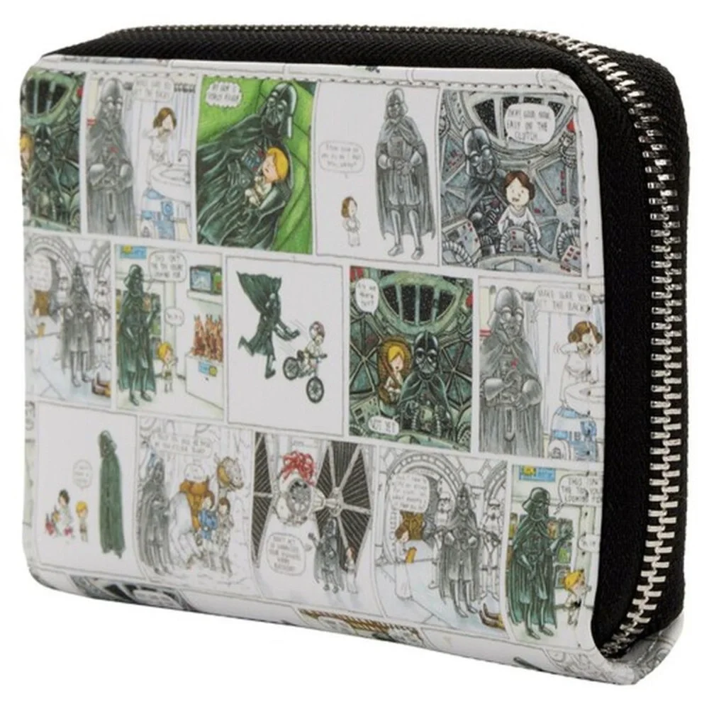 STAR WARS Darth Vader Comic Strip Zip Around Wallet NWT - Picture 3 of 4